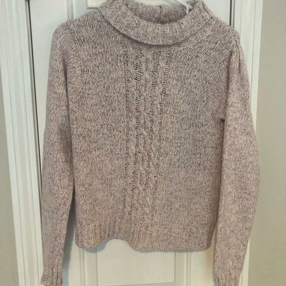 Janie and Jack Heathered Cowl Neck Sweater - Light Purple